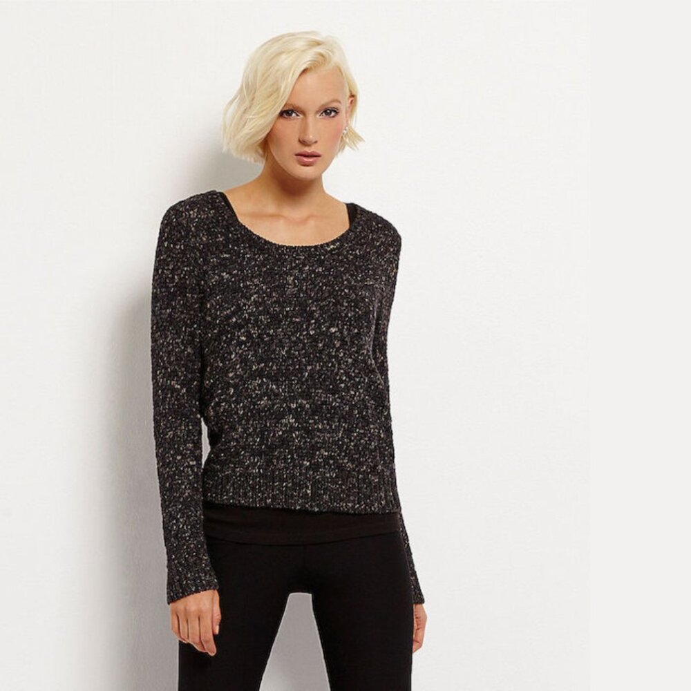 Eileen Fisher Tape Twist Pullover Chunky Knit Sweater Minimalist Quiet Luxury